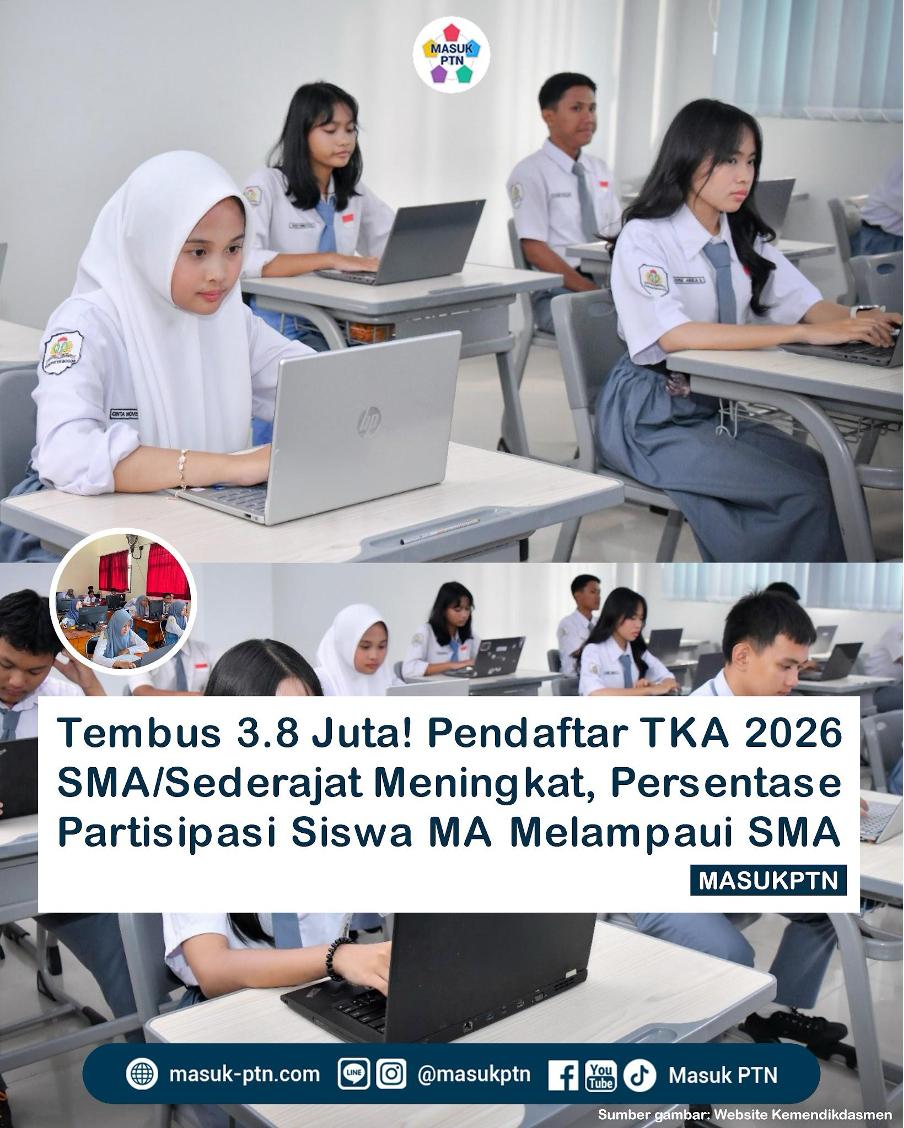 Tembus 3.8 Juta! Pendaftar TΚΑ 2026 SMA/Sederajat Meningkat, Persentase Partisipasi Siswa MA Melampaui SMA